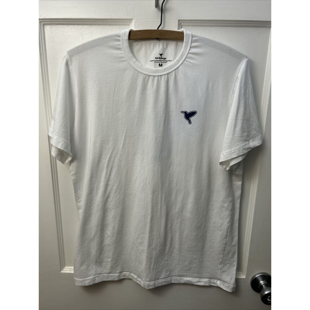 BirdDogs Medium White Graphic Logo Short Sleeve T Shirt Crewneck Casual Pullover